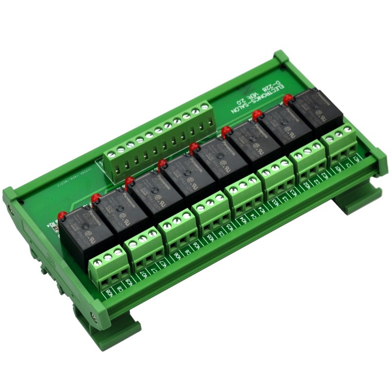 8 SPDT Power Relay Interface Module. (Operating Voltage: DC 12V)