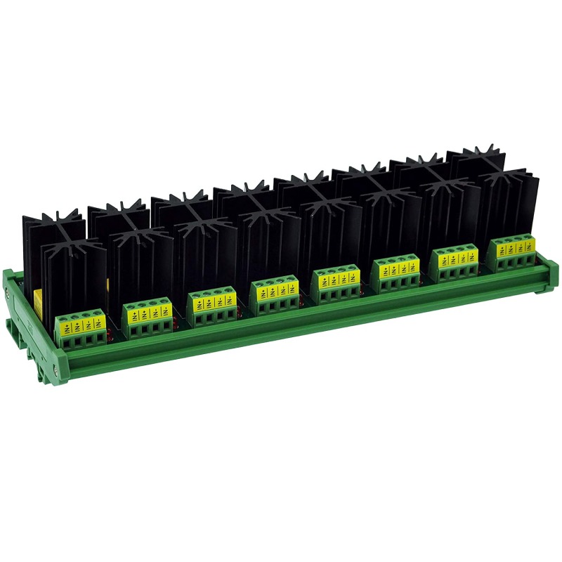 12 Amp Solid State Relay SSR Module, in 4~32VDC, Out 100~240VAC. (8 Channels)