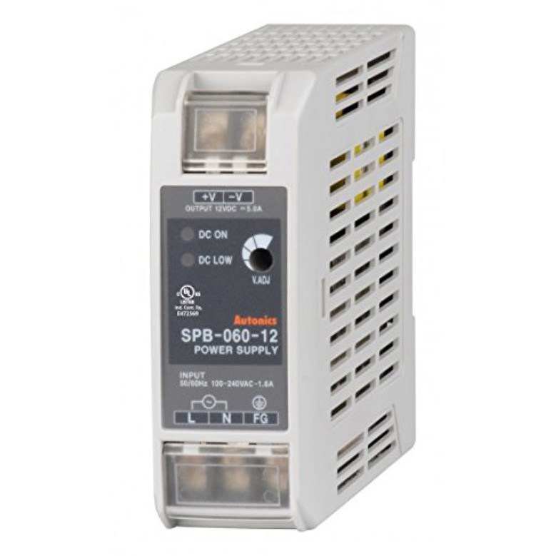 Autonics SPB-060-24 Power Supply, Din Rail mounting, Switching, 24 VDC output,60 Watts, 2.5 Amp 100-240 VAC Input\