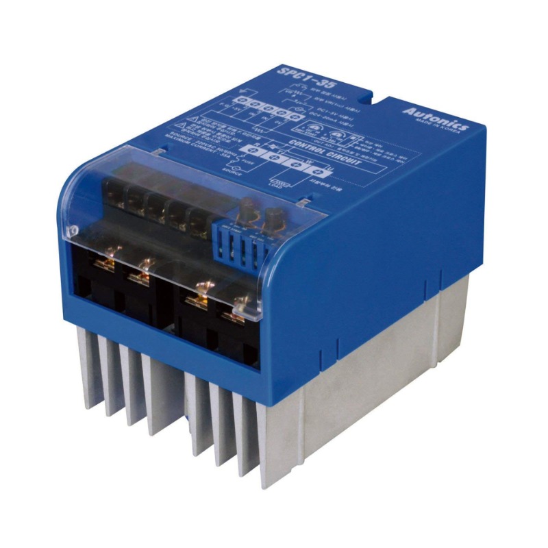 Autonics SPC1-35-E Power Controller, Single Phase, 5 Selectable Control Inputs, 3 Output Modes, 35 Amp Out, 220 VAC