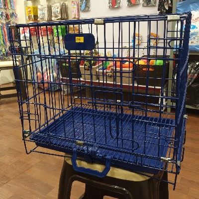 DOG CAGE SMALL DARK BLUE