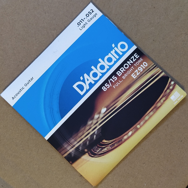 D'Addario EZ910 Bronze Acoustic Guitar Strings_{.011-.052_Light Gauge}_Stainless Steel Material