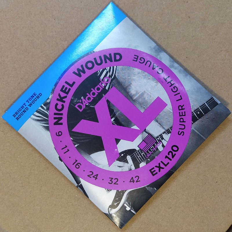D'Addario EXL120 Nickel Wound Electric Guitar Strings_{.009-.045_ Super Light Gauge}_Stainless Steel Material