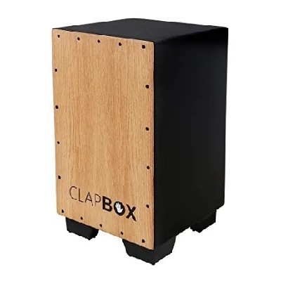 Clapbox Cajon CB11 -Black, Oak Wood (H:50 W:30 L:30) - 3 Internal Snares