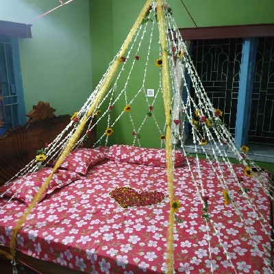 Bed decoration with out flower